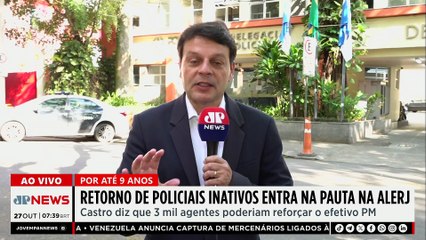 Alerj pode aprovar retorno de policiais aposentados ao serviço no Rio