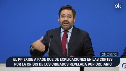 El PP exige a Page que dé explicaciones en las Cortes por la crisis de los cribados revelada por OKDIARIO