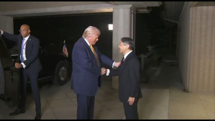 Trump accolto dall'imperatore Naruhito al Palazzo Imperiale di Tokyo