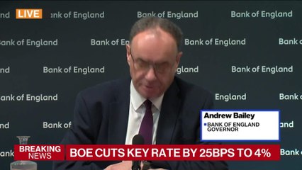 Bailey Says BOE Shouldn't Cut Too Quickly or by Too Much