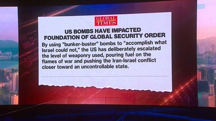 China 'Strongly' Condemns US Strike on Iran's Nuclear Program