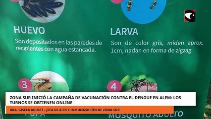 Zona Sur inició la campaña de vacunación contra el dengue en Alem: los turnos se obtienen online.mp4