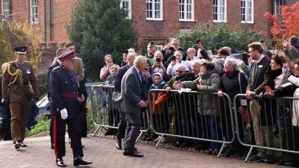 King Charles arrives at Lichfield Cathedral