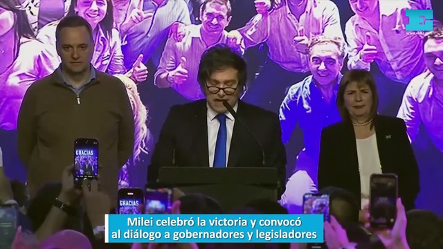 Milei celebró la victoria y convocó al diálogo a gobernadores y legisladores