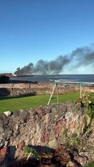 Smoke seen billowing from Dunbar harbour as firefighters tackle blaze at nearby property