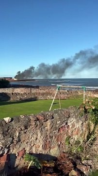 Smoke seen billowing from Dunbar harbour as firefighters tackle blaze at nearby property