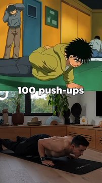 100 push-ups, 100 sit-ups, 100 squats, then a 10km run. Do it every single day ! 🔥