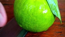 Easy Way To Cut Fresh Green Lemon — Food And Fruits