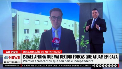 Netanyahu: Israel decidirá quais forças estrangeiras atuarão em Gaza