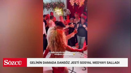 Gelinin damada dansöz jesti sosyal medyayı salladı