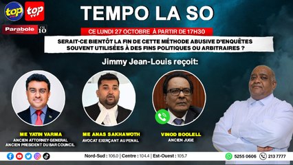 Jimmy Jean-Louis accueille : Me Yatin Varma et Me Anas Sakhawoth