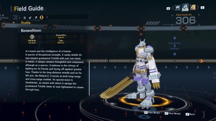 beowolfmon all digivolution/de-digivolution/profile Digimon Story Time Stranger