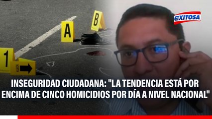 Inseguridad ciudadana: "La tendencia está por encima de cinco homicidios por día a nivel nacional", asegura especialista