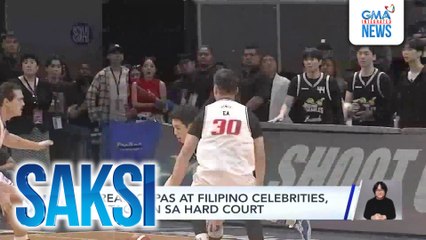 Korean oppas at Filipino celebrities, nagtagisan sa hard court | Saksi