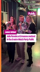 Magali Berdah, Ermanno et Julia Paredes à la Watch Party Public