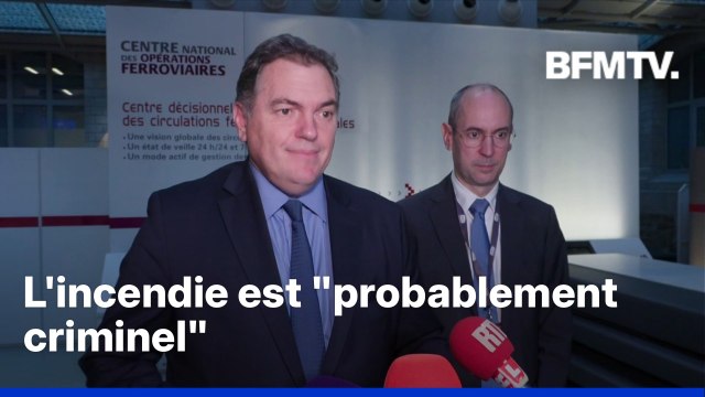 Acte de vandalisme sur le réseau SNCF: le point presse du ministre des Transports, Philippe Tabarot