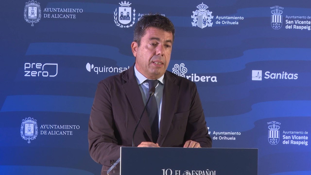 Mazón pide al Gobierno "colaboración institucional" en el aniversario de la dana