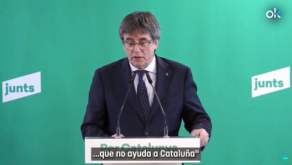 Puigdemont anuncia la ruptura con Sánchez: "Ha despreciado nuestros avisos, pasamos a la oposición"