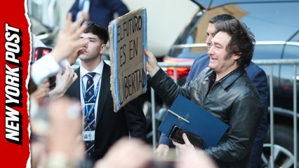 Javier Milei mobbed by cheering supporters before 'big win' hailed by Trump