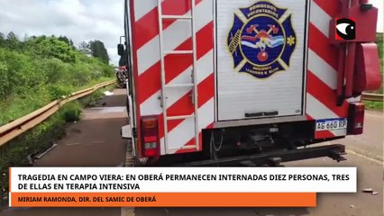 Tragedia en la RN 14, en Oberá hay internadas diez personas, tres de ellas en terapia intensiva
