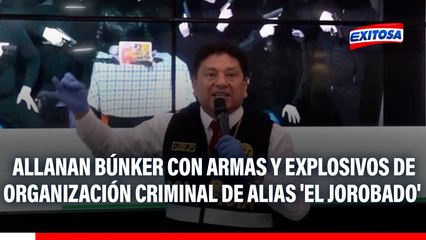 'Los Sanguinarios de la Construcción': Allanan búnker con armas y explosivos de organización criminal de alias 'El Jorobado'