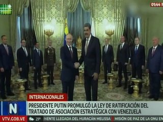 Rusia promulgó Ley de Ratificación del Tratado de Asociación Estratégica con Venezuela