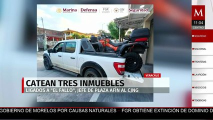 Catean inmuebles de 'El Fallo', presunto líder del CJNG en Veracruz; aseguran armas
