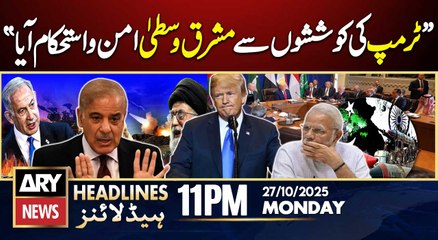 PM Shehbaz's Huge Statement || ARY News 11 PM Headlines || 27th Oct 2025