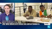 Présidentielle en Côte d'Ivoire : les premiers résultats dans les départements
