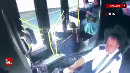 Karabük'te şoförün ani manevrası faciayı önledi