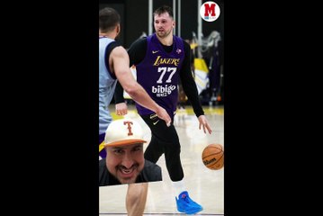 Rui Hachimura calls out Luka Doncic during a teammate challenge