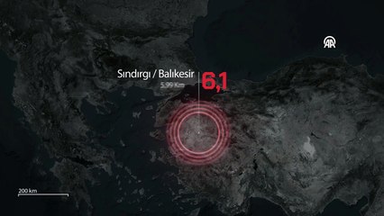 Balıkesir Sındırgı'da 6,1 büyüklüğünde deprem