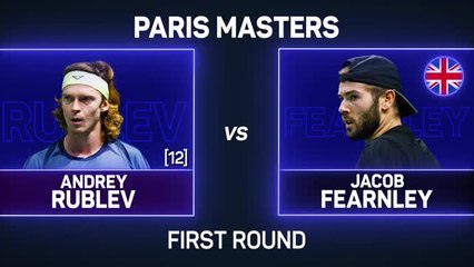 Rublev runs Fearnley riot in Paris Masters opener