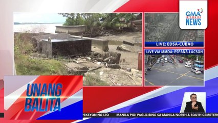 Ilang puntod sa sementeryo, nasira at nahulog sa dagat dahil sa nasirang sea wall | Unang Balita