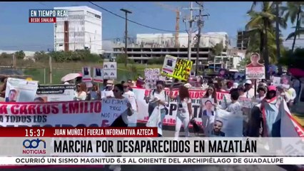 Decenas de familias marchan por personas desaparecidas en Mazatlán, Sinaloa