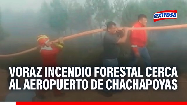 Amazonas: Voraz incendio forestal cerca al aeropuerto de Chachapoyas
