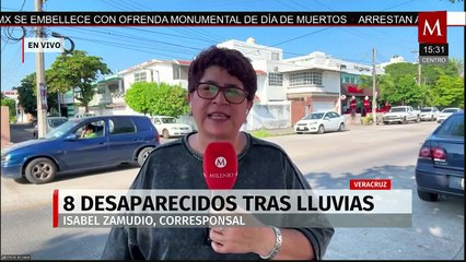 En Veracruz, ocho personas continúan desaparecidas tras las inundaciones
