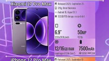 Redmi K90 Pro Max vs Xiaomi 17 Pro Max vs iphone 17 pro max