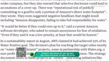 Amazon: documento diz que big tech não revela real gasto de água, diz jornal
