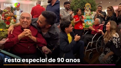 Mauricio de Sousa comemora 90 anos ao lado da família em festa inspirada na "Turma da Mônica"