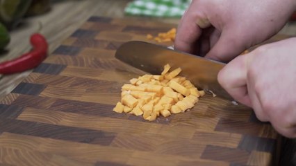 38 Cheese Soup with Egg and Green Peas