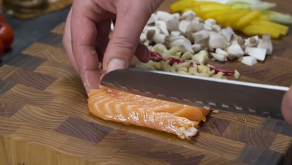 100 Panko Crusted Salmon with Mushrooms.