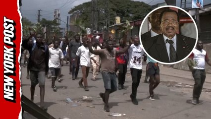 Protests erupt in Cameroon as 92-year-old President claims 8th election victory