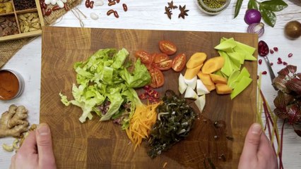 99. Salad with Seafood and Sea Cabbage