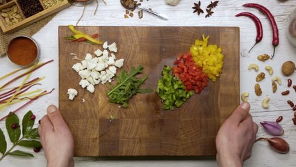 92. Salad with Marinated Curry Cabbage and Sea Bass