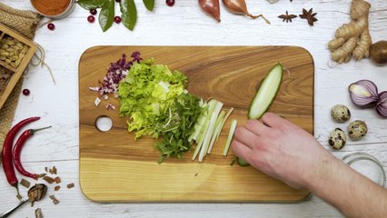 89. Salad with Sea Scallops in Sesame-Pumpkin Filling