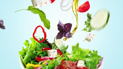 Salad with mushrooms and chicken