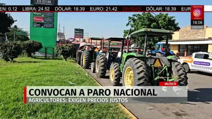 Realizan bloqueos en las carreteras en Jalisco por protesta de agricultores