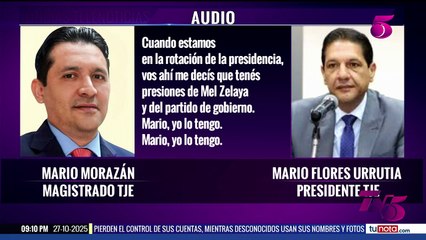 Magistrado Mario Morazán denuncia amenazas del presidente del TJE, Mario Urrutia