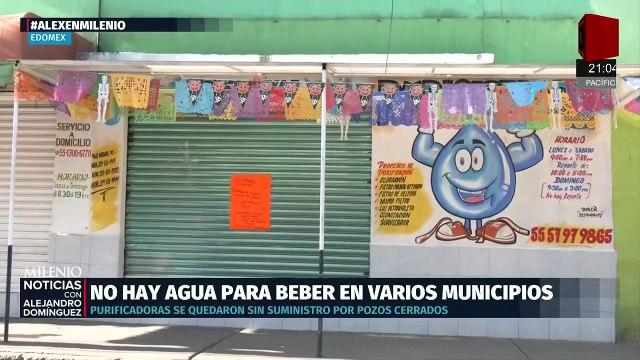 Escasez de agua en el Edomex tras cierre de pozos y purificadoras por operativos de la Fiscalía